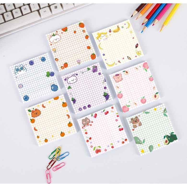 

YUK BELI Korean Fruit Style Sticky Note GRID stick note grid korean fruit