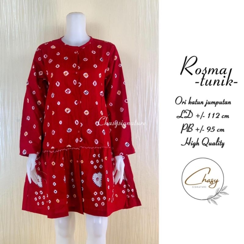 ROSMA TUNIK / TUNIK WANITA JUMPUTAN / TUNIK BATIK WANITA / BAJU KERJA MURAH / TUNIK BAYIK