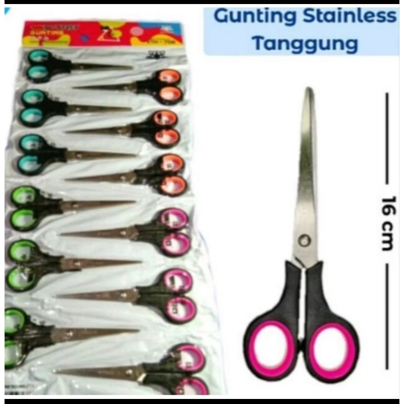 

Gunting 706 Hitam / Gunting Renceng Tanggung / Gunting HW6 / Gunting Gagang Karet