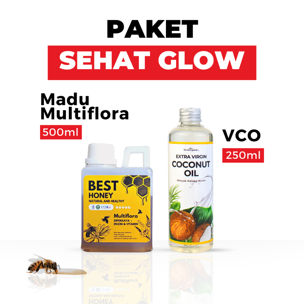 

Paket Bundling Sehat & Glow - Paket Bundling - Madu Multiflora 500gr dan VCO Vorgin Coconut Oil