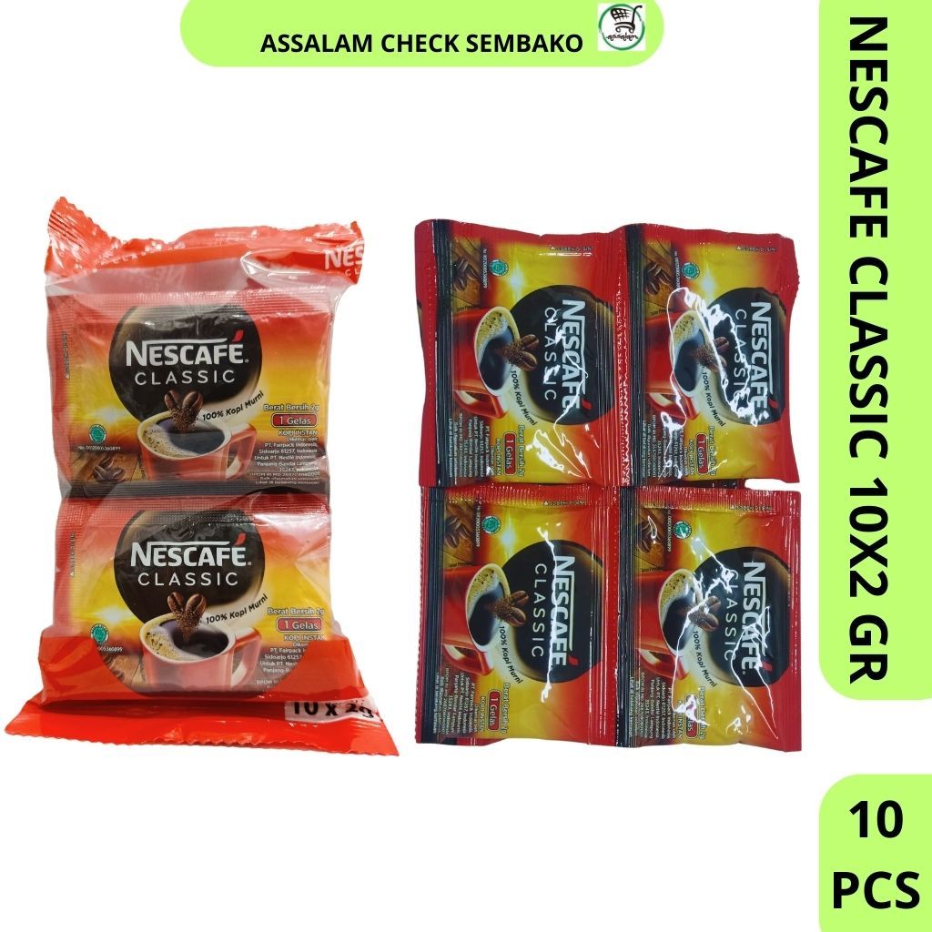 

Kopi Nescafe Classic Sachet 2gram Renceng Isi 10pcs