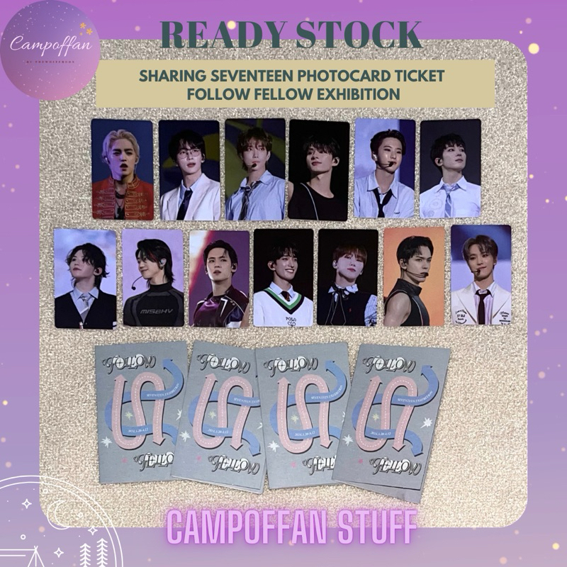 [READY] SEVENTEEN PHOTOCARD PHOTO TICKET FOLLOW FELLOW EXHIBITION • SCOUPS JEONGHAN JOSHUA JUN HOSHI