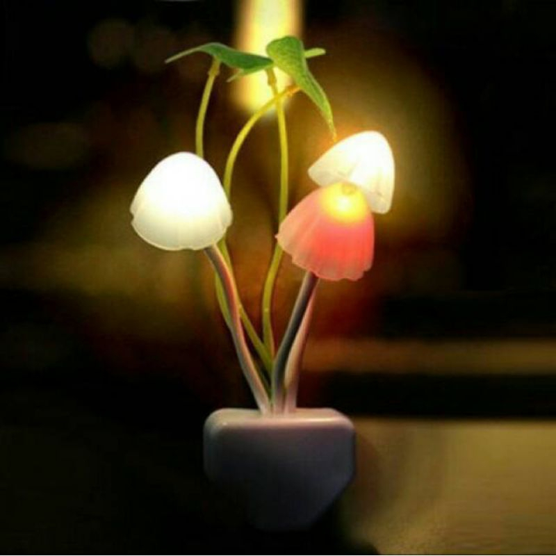 GRATIS ONGKIR  BELI 1 GRATIS 1 Lampu Tidur LED Sensor Cahaya Lampu Jamur 1 Pcs lampu tidur kamar aes