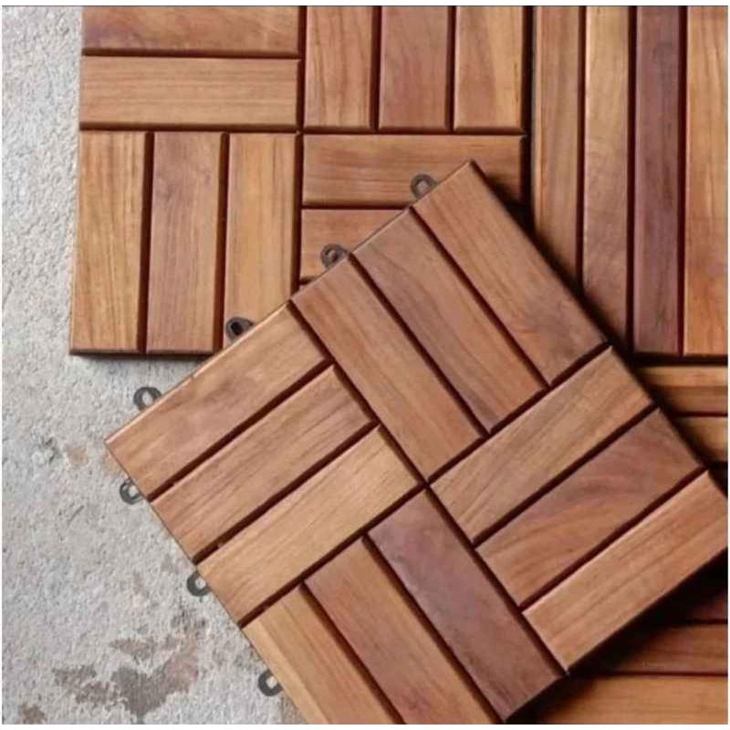 Decking kayu - Decking Lantai Bongkar Pasang - Decking Kayu Jati 30x30