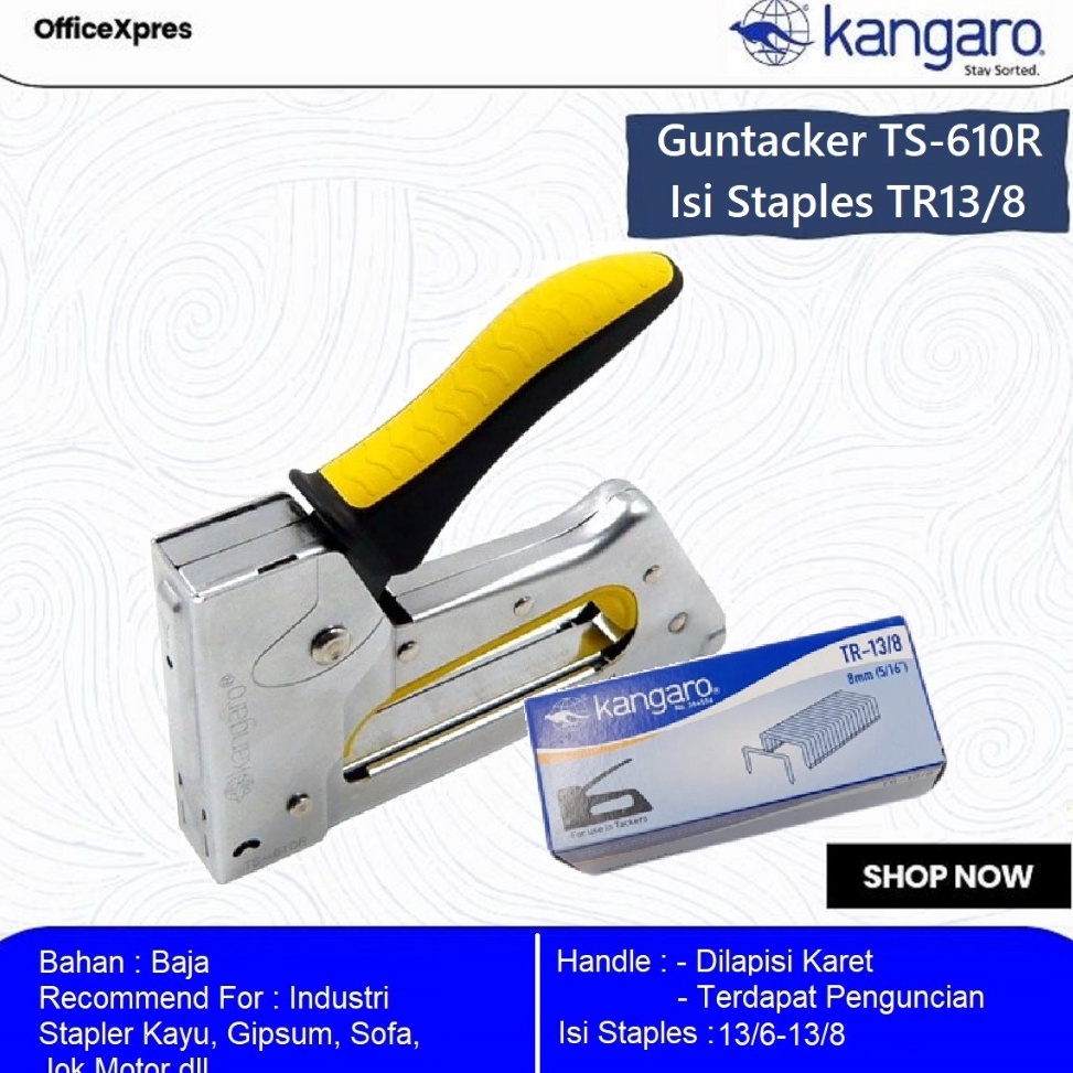 

KODE S46V Alat Stapler Tembak Jok Kulit Motor Guntacker TS 61R Sejenis MAX TGA Cekrekan Pengokot Stapler Sofa