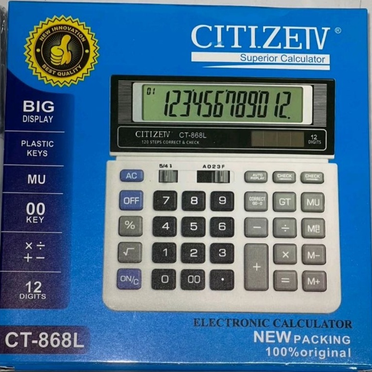 

KODE E54S Kalkulator CT868L12Digit2 Power energyKalkulator Bisnis