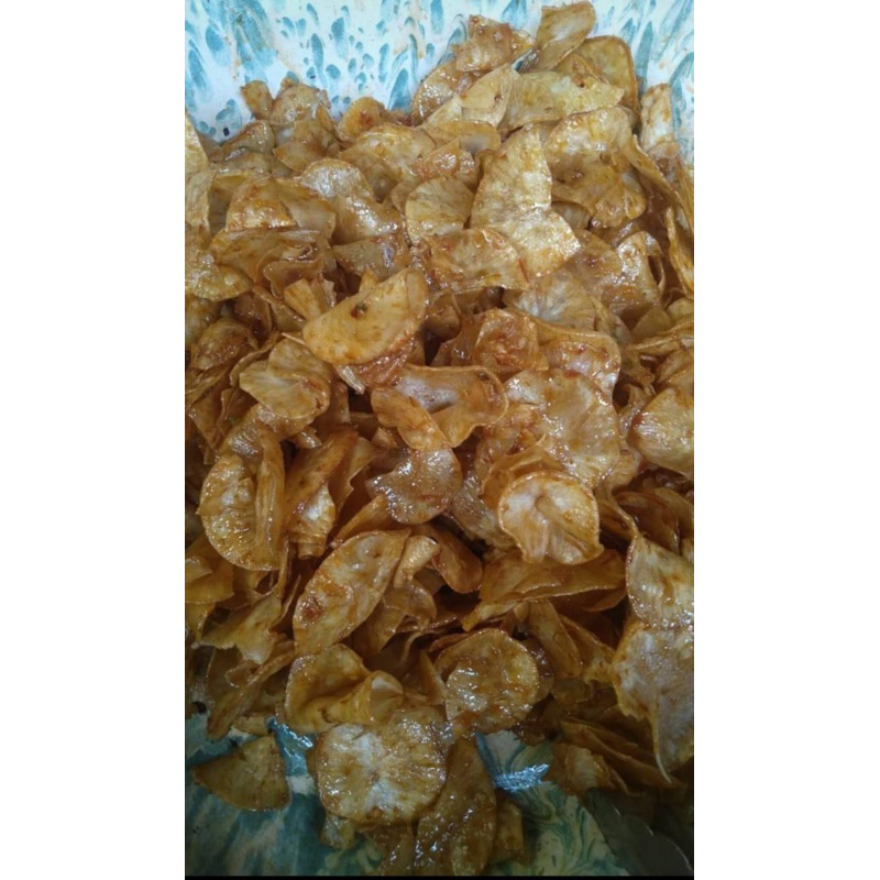 

kripik pedas bumbu rujak maniss gurih