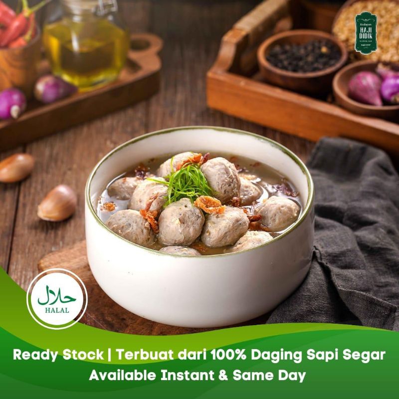 

Bakso Kudapan Haji Didik Full Daging Sapi Porsi Satuan