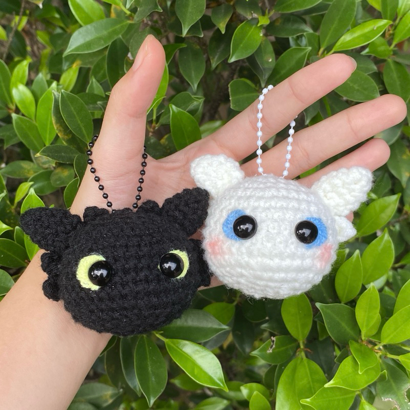 Toothless Crochet Keychain