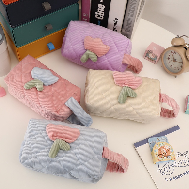 

KODE Y82H Mismi Melly Pencil Case Kotak Pensil Sekolah Korduroi Stylish Cute Tas Pouch Makeup Perempuan Trendy PC2M