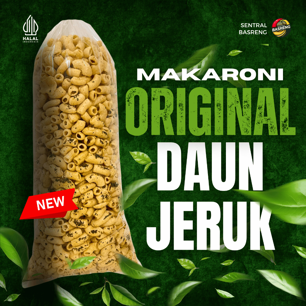 

1 KG - SENTRAL BASRENG MAKARONI GULING ORIGINAL DAUN JERUK