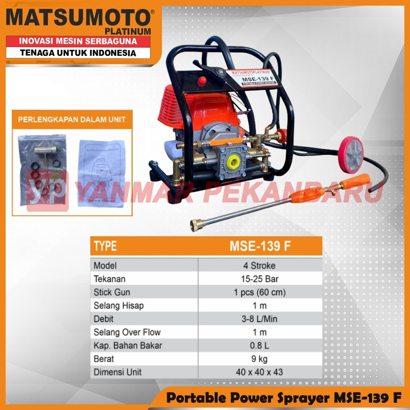 Mesin Sprayer Portable / Portable Power Sprayer 4 Tak MATSUMOTO MSE-139 F
