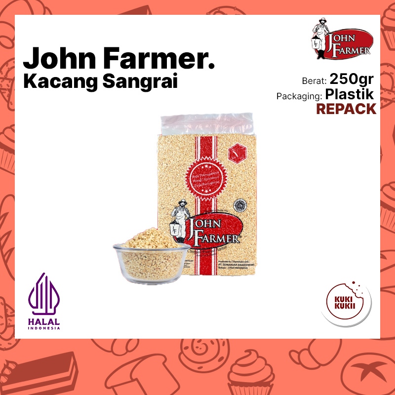 

Kacang Sangrai JOHN FARMER 250gr REPACK | Toping Kacang Siap Pakai 250 gram