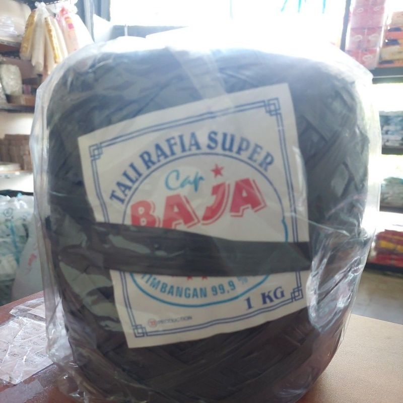 

TALI RAFIA HITAM 1KG MERK BAJA