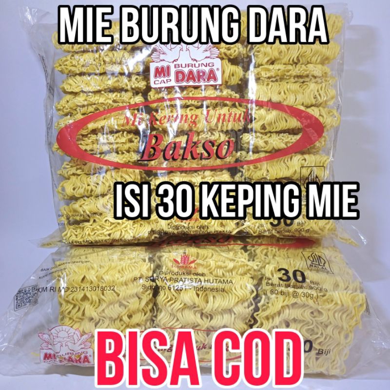 

MIE BURUNG DARA ISI 30 PCS / MIE BAKSO / Mie toping SEBLAK BASO ACI CUANKI / MIE TELOR / MI TELUR