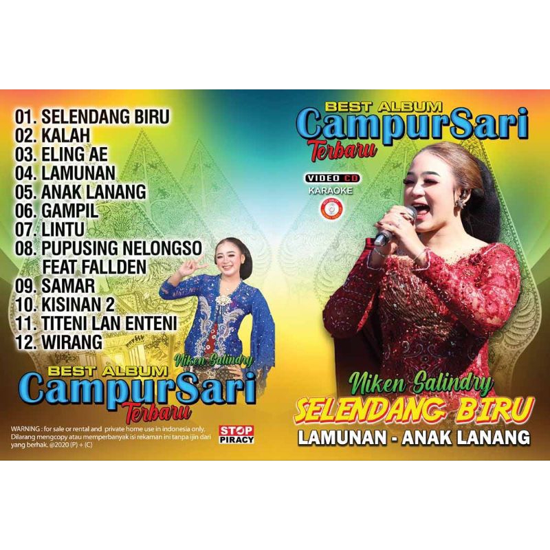 KASET VCD DVD KARAOKE CAMPURSARI BEST NIKEN SALINDRY SELENDANG BIRU/DAFABISNIS