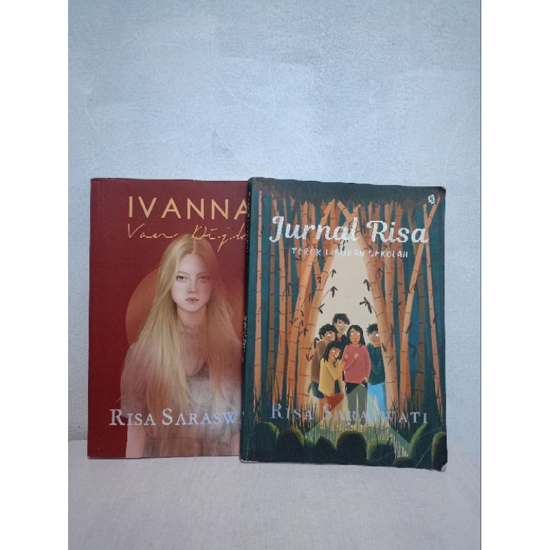 NOVEL PRELOVED ORIGINAL PAKET BUNDLING JURNALRISA X IVANNA RISA SARASWATI SOFT COVER