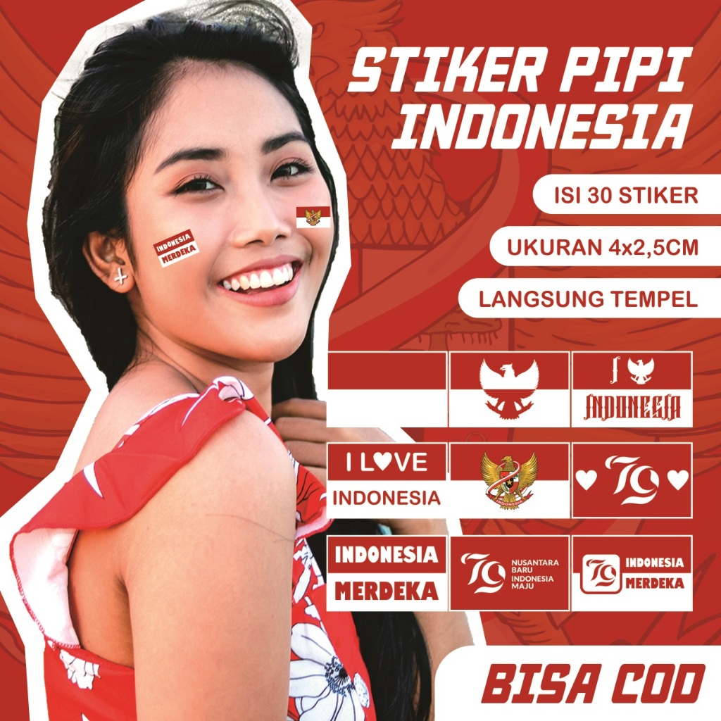 

STIKER BENDERA INDONESIA PIPI MERAH PUTIH | STIKER AGUSTUSAN [ISI 30 PCS]