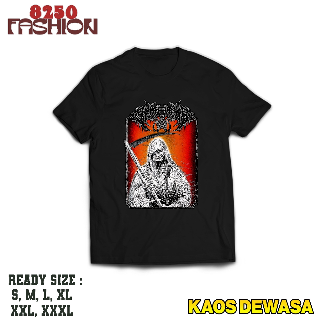 KAOS DEWASA - KAOS SABLON PRINT TENGKORAK SABIT - KAOS PREMIUM - BAJU UNTUK PRIA DAN WANITA DEWASA -