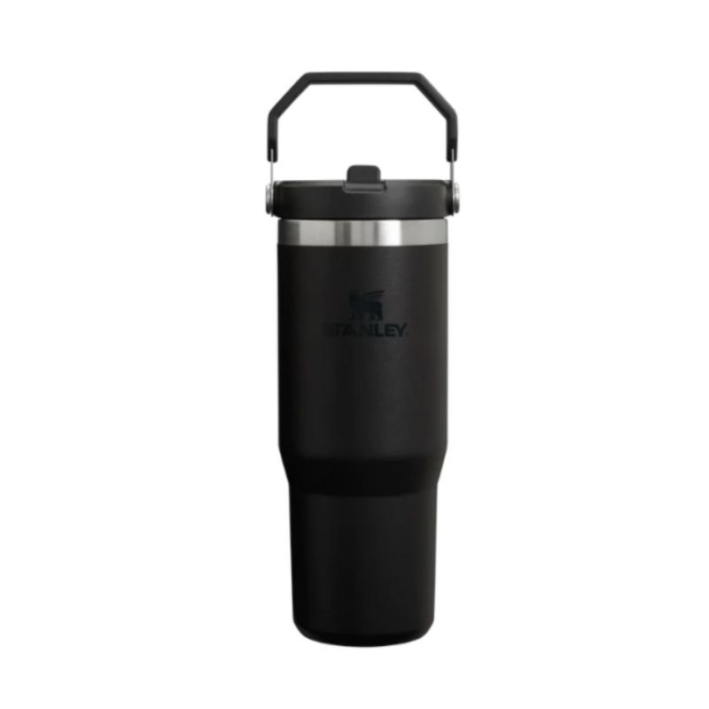 STANLEY Flip Straw Black Tumbler Cup 887ml 30oz Botol Minum Thermos Termos The Ice Flow Iceflow