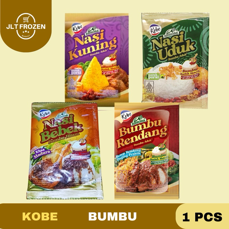 

Kobe Bumbu Nasi Kuning Siap Pakai / Bumbu Nasi Uduk Kobe Instan - 1 PCS