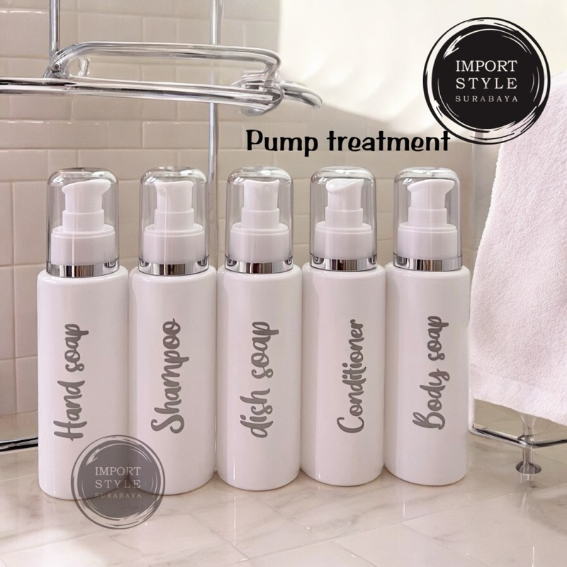 BOTOL TRAVEL SIZE PUTIH EXCLUSIVE 100ML SILVER KECIL bottle aesthetic tempat sabun cair esteteik