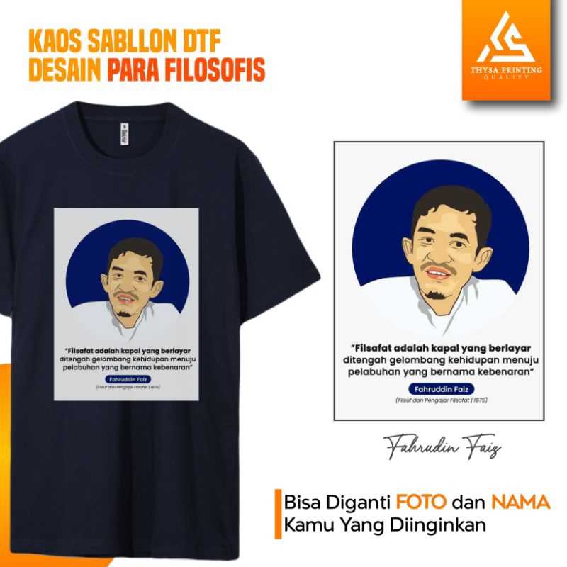 Thysa Sablon Costum Kaos Desain Gambar Fahrudin Faiz