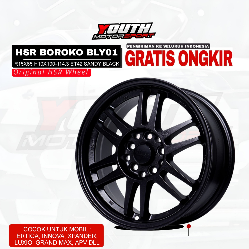 VELG R15 ORIGINAL HSR COCOK UNTUK ERTIGA,INOVA,XPANDER DLL