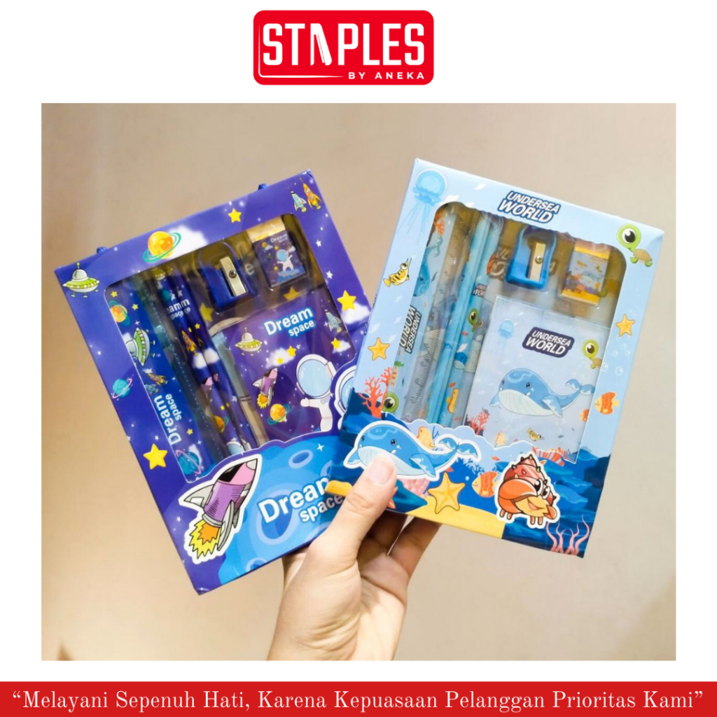 

Alat Tulis Set 6IN1 Stationery Set Lucu Karakter / Set Perlengkapan Alat Tulis Sekolah Anak-Anak TK & SD