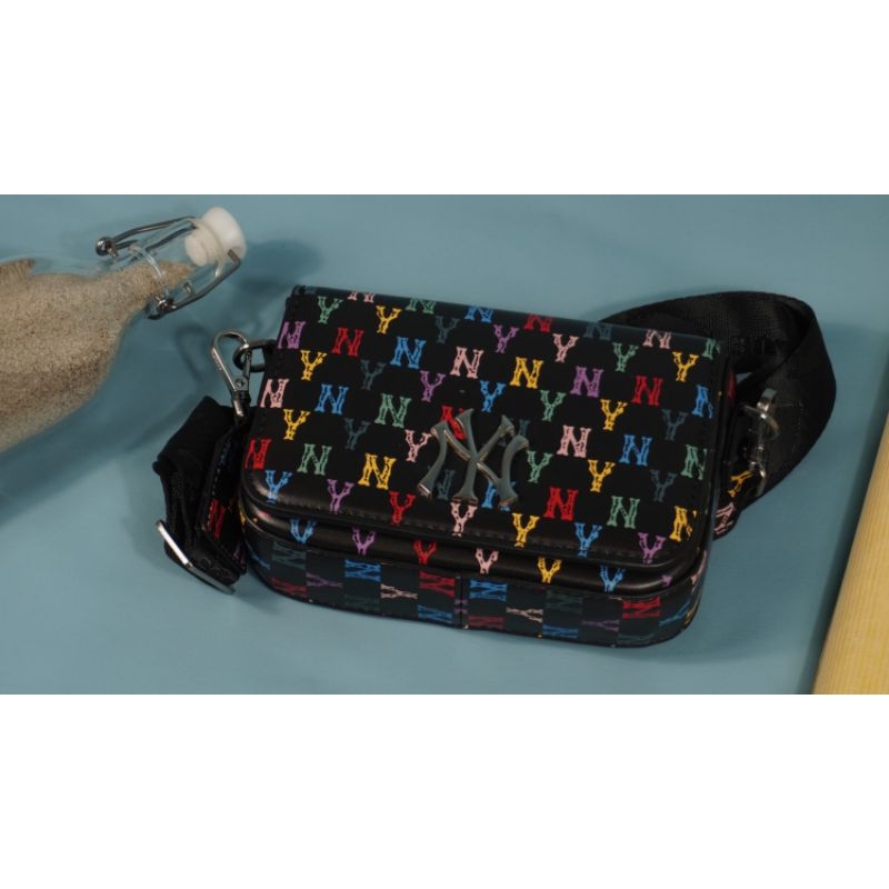 TSC MLB Classic monogram Rainbow Hoodie Bag Black