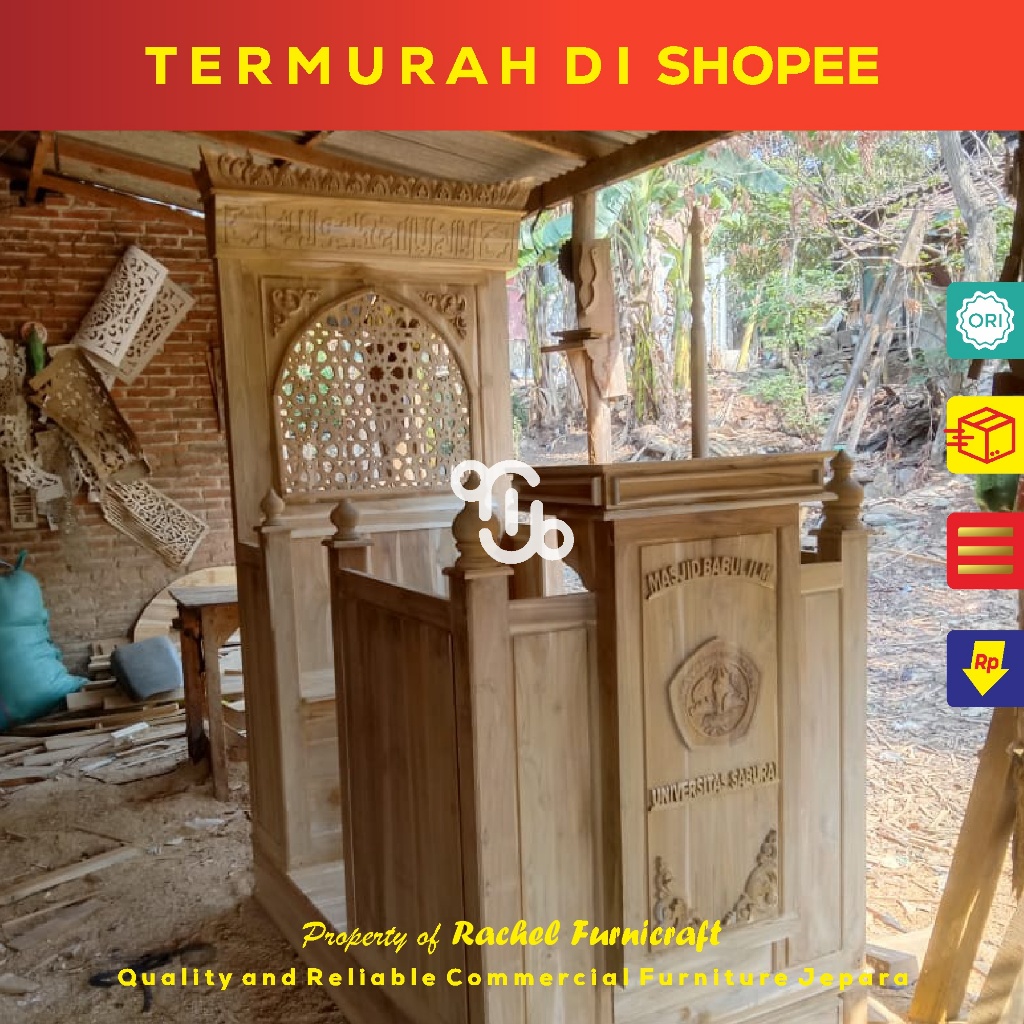 Jual mimbar mahkota masjid minimalis Ready Mentahan/Matengan