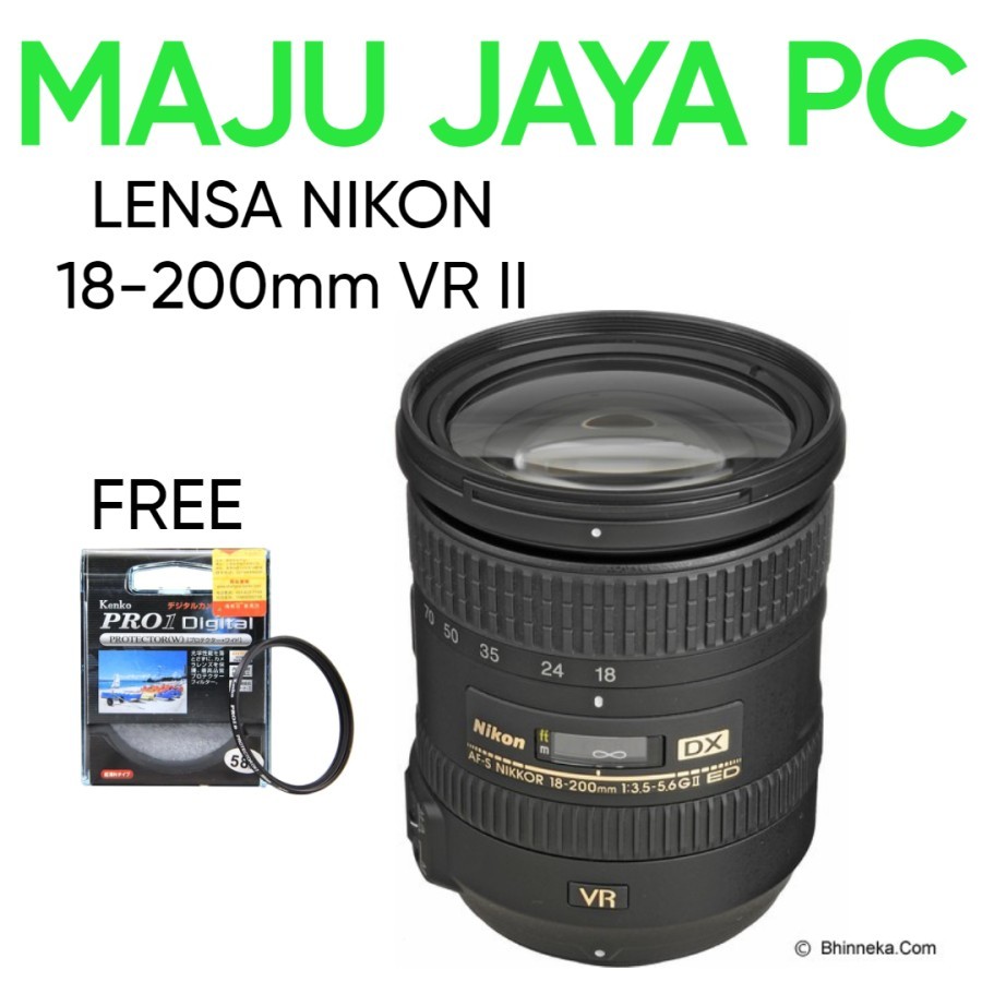 LENSA NIKON 18-200MM VR II BARU ORIGINAL