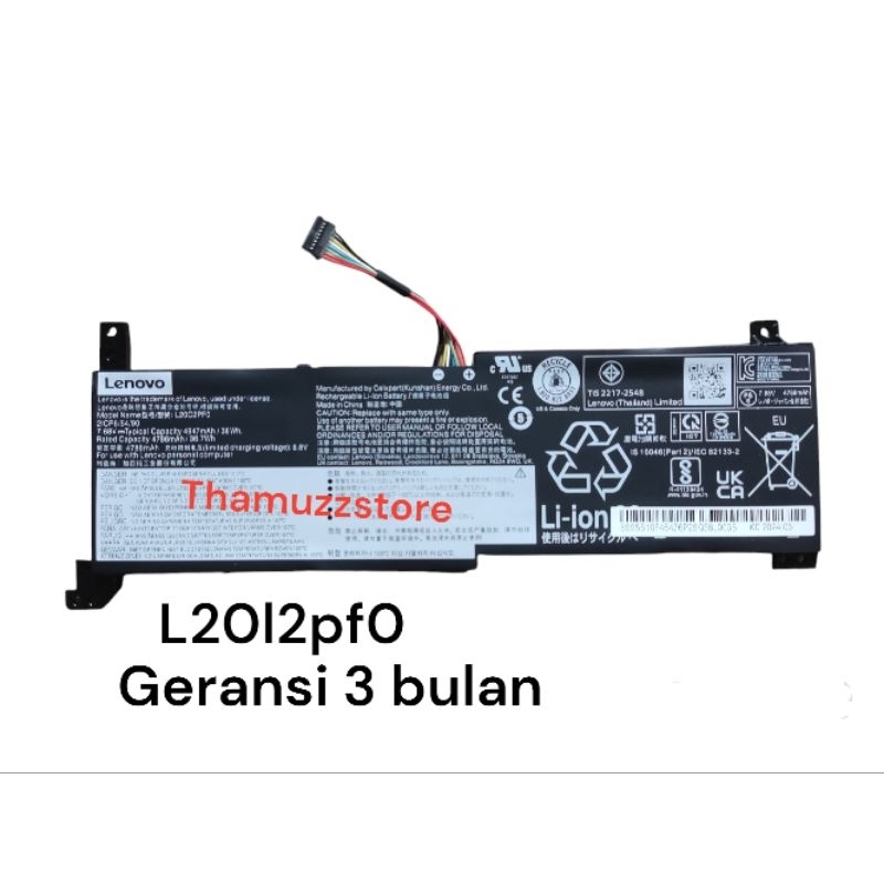 Baterai Lenovo L20M2PF0 L20C2PF0 L20L3PF0 L20M3PF0 L20C3PF0 L20L2PF0