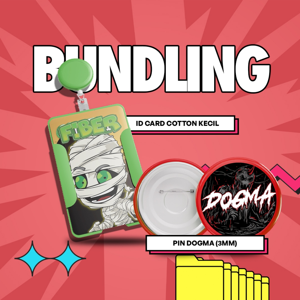 

[PAKET BUNDLING] ID Card COTTON Ukuran Kecil + Pin Model DOGMA TM Ukuran 3mm