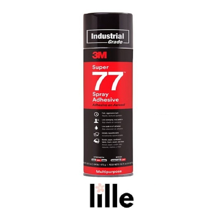 Lem Semprot 3M Super 77 Serbaguna Spray Adhesive 375 Gram Perekat Logam Kain Busa Multifungsi