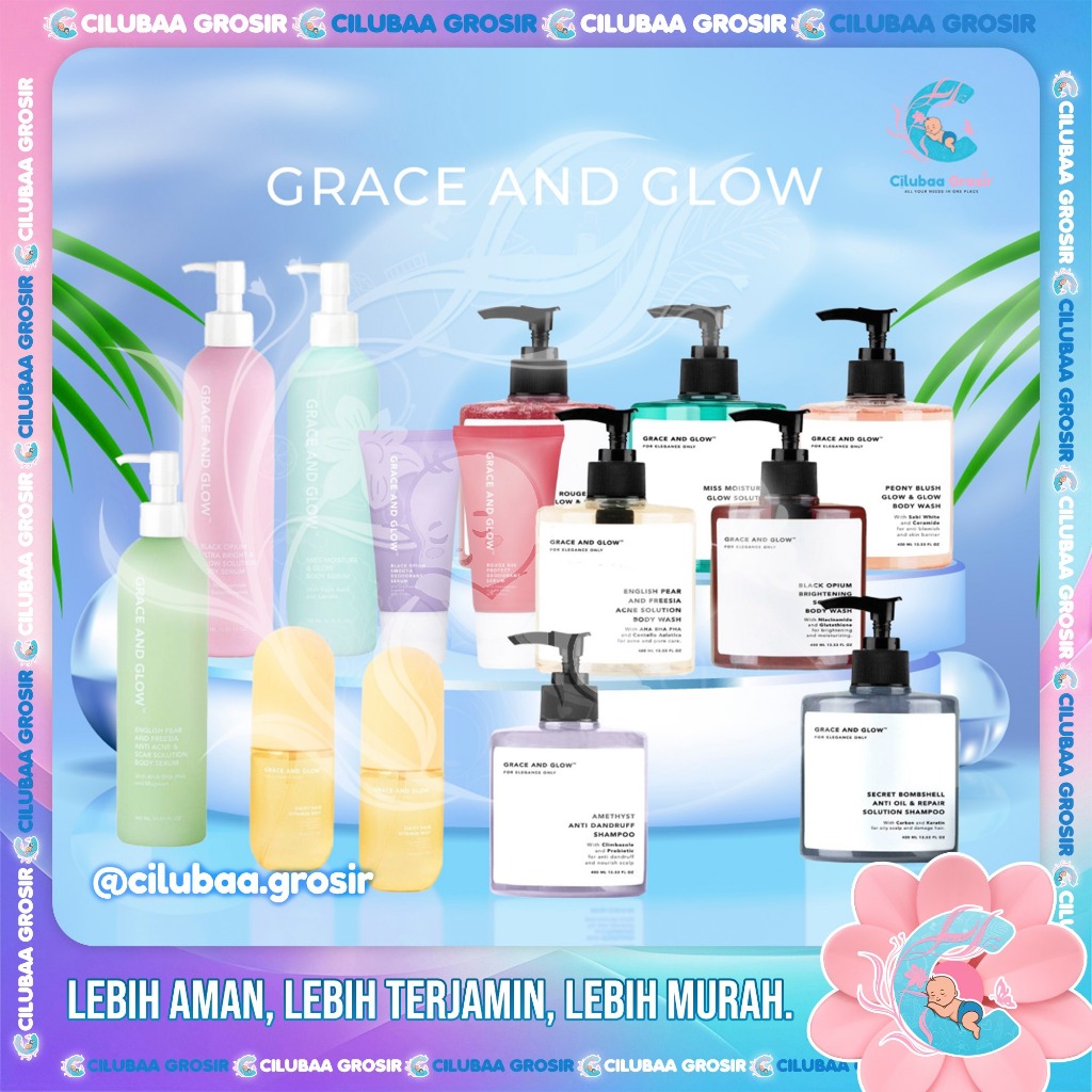 Grace & Glow Black Opium Brightening - English Pear & Freesia Anti Acne Body Wash - Body Scrub