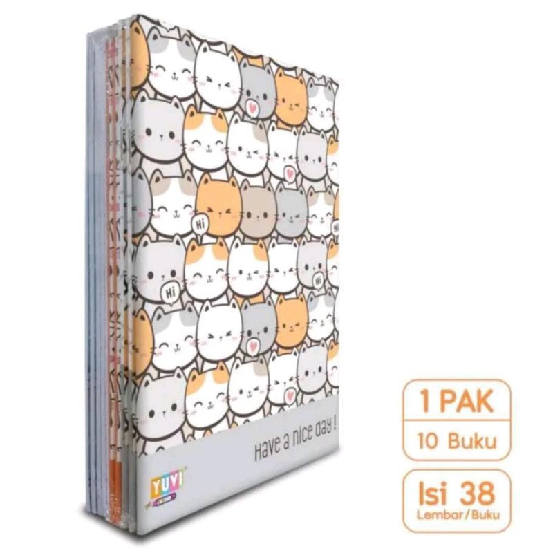 

Buku Tulis Yuvi 38Lembar Perpack isi 10 Buku