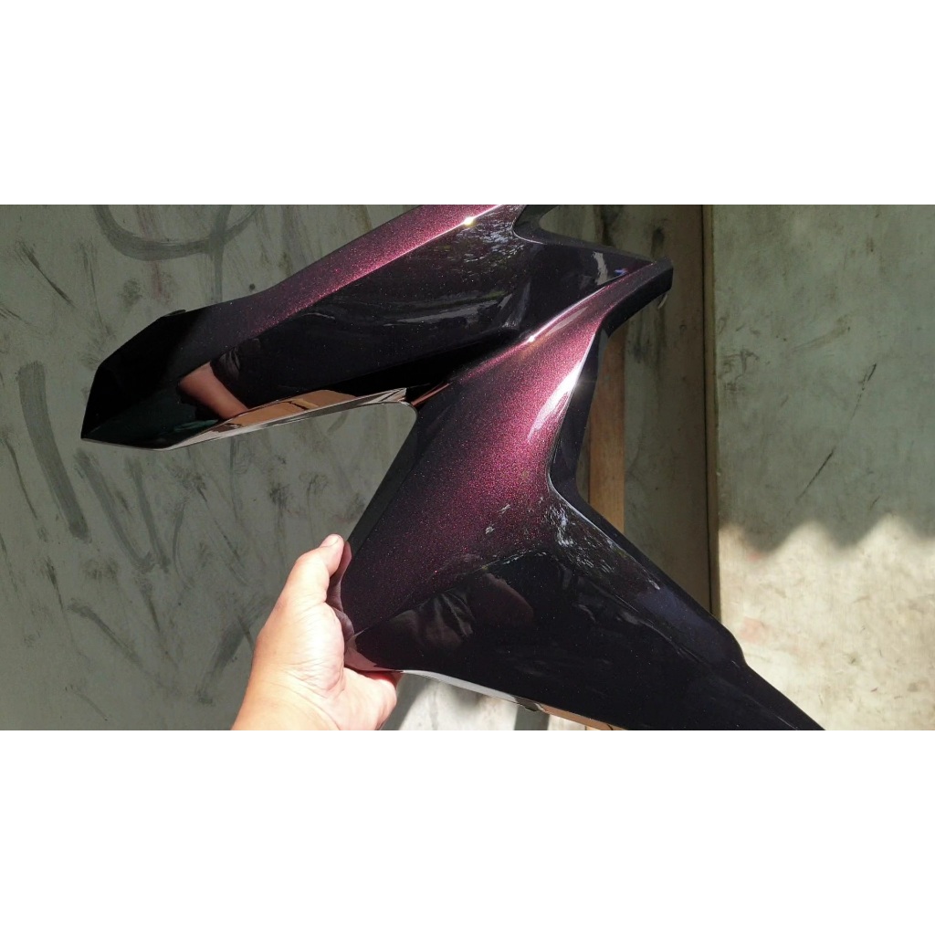 Cat PU NC hitam bunglon lembayung merah moonlight red