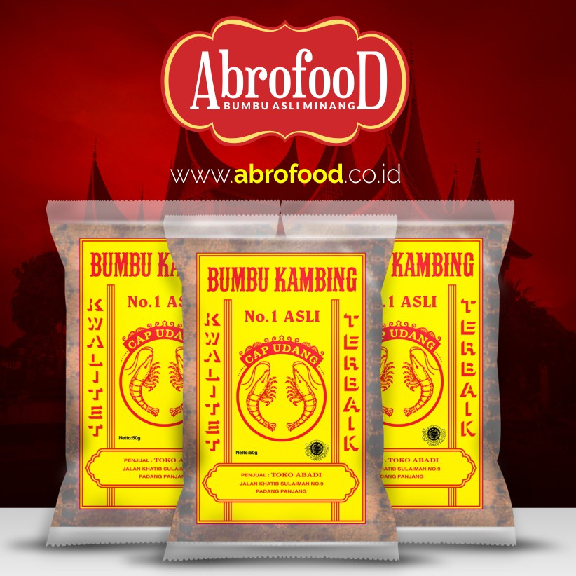 

Bumbu Kambing Cap Udang 1 Kg - Karton (12 Pcs/Kg)