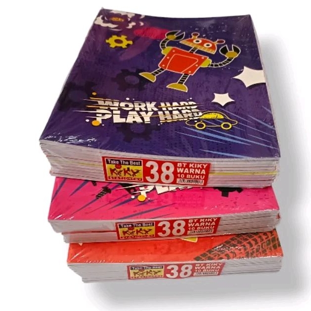 

buku tulis sekolah kiky warna 38s & 58s (10 buku)