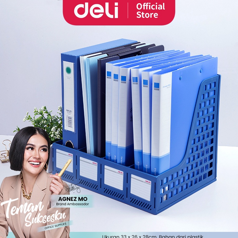 

Deli Rak Buku Box File 4 Sekat Tahan Lama 33777 KODE S5N4