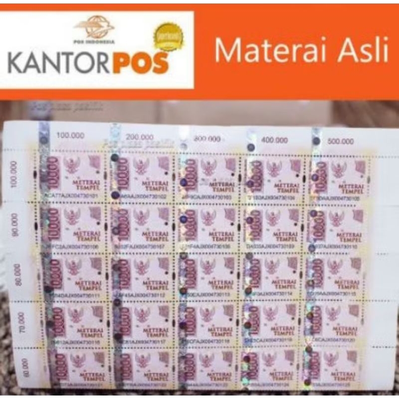 

Maaterai 10000 Asli Kantor Pos