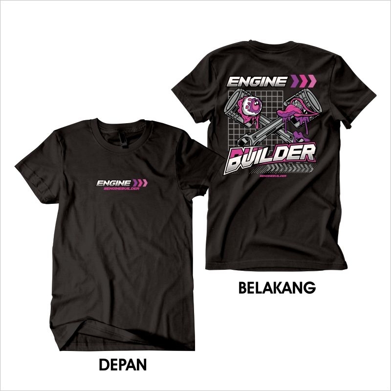 Kaos Motor Mobil Engine Builder Racing Balap Otomotif Engine Builder