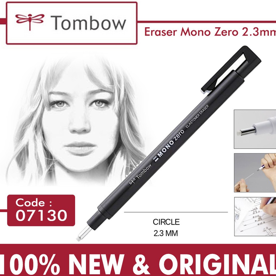 

Penghapus Tombow Mono Zero Eraser 23 mm Circle Black KODE C8B2