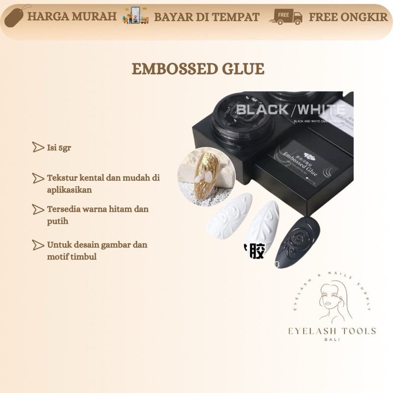 EMBOSSED GLUE PAINTING GEL NAIL GEL NAIL ART/EMBOS GLUE MONJA