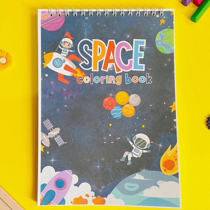 KI3 Colouring Book Space Edition Tata Surya Galaxy Untuk Anak