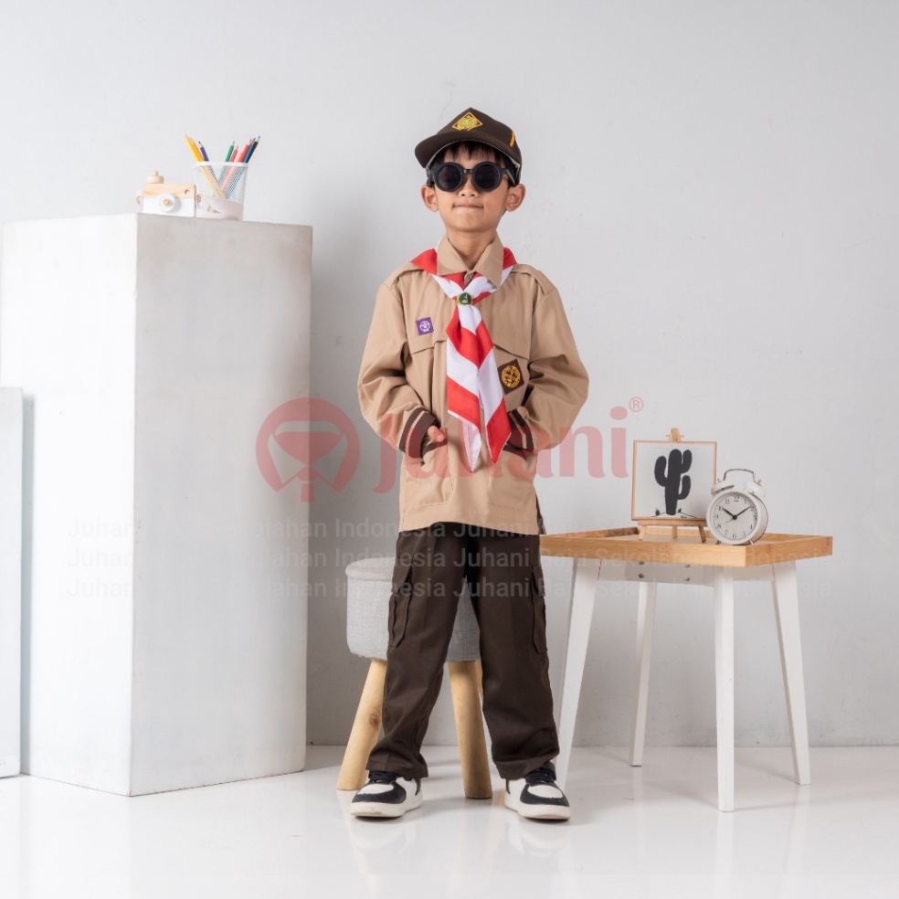 KODE Q66C Setelan Seragam Pramuka Siaga SD Seragam Siaga SD Baju Pramuka SD Seragam Sekolah Baju Pra