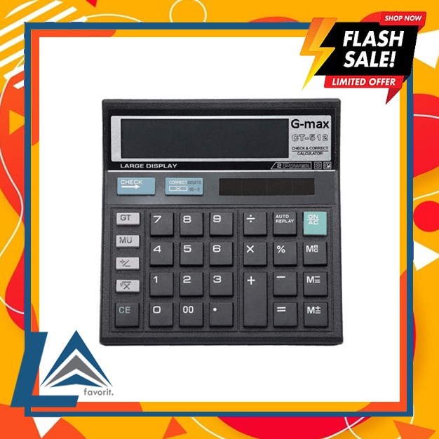

Kalkulator GMAX 512 Kalkulator Besar 12 Digit Angka Kalkulator Meja Kantor dll