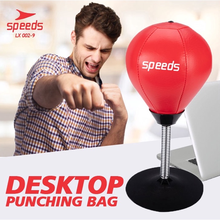 SPEEDS Samsak Mini Desktop Punching Bag Tinju Speed Ball Bola Penghilang Stress Reliever 29 KODE H8B