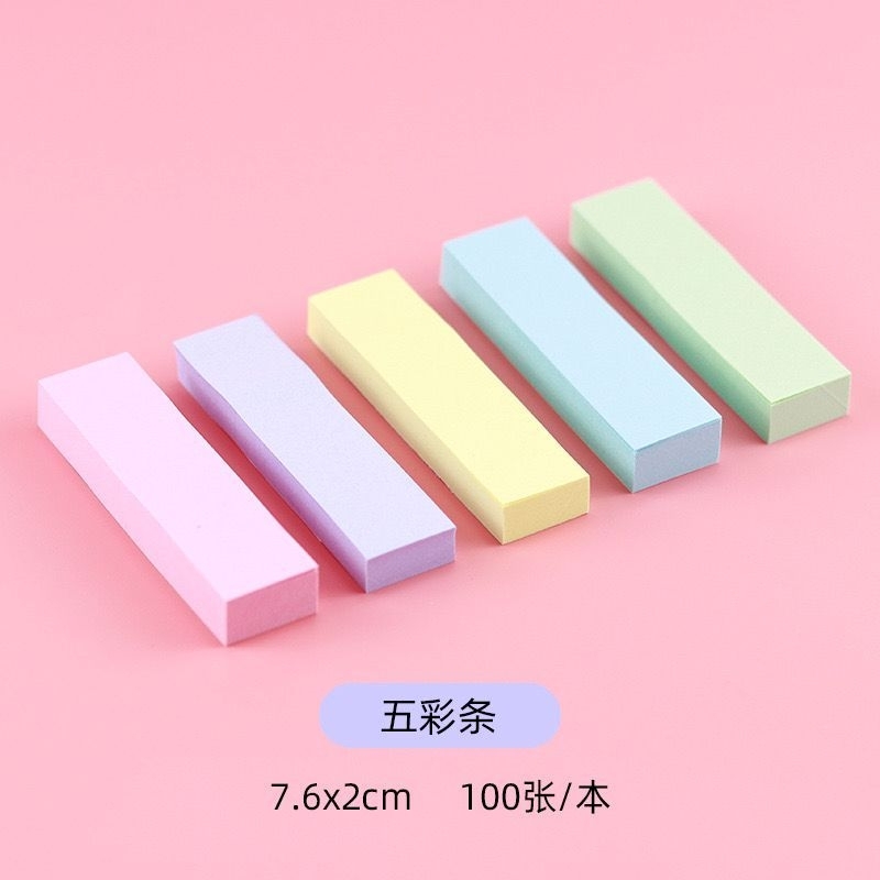 Sticky Note Catatan Tempel Strip Pesan Label Catatan Tempel 5 Warna Berperekat